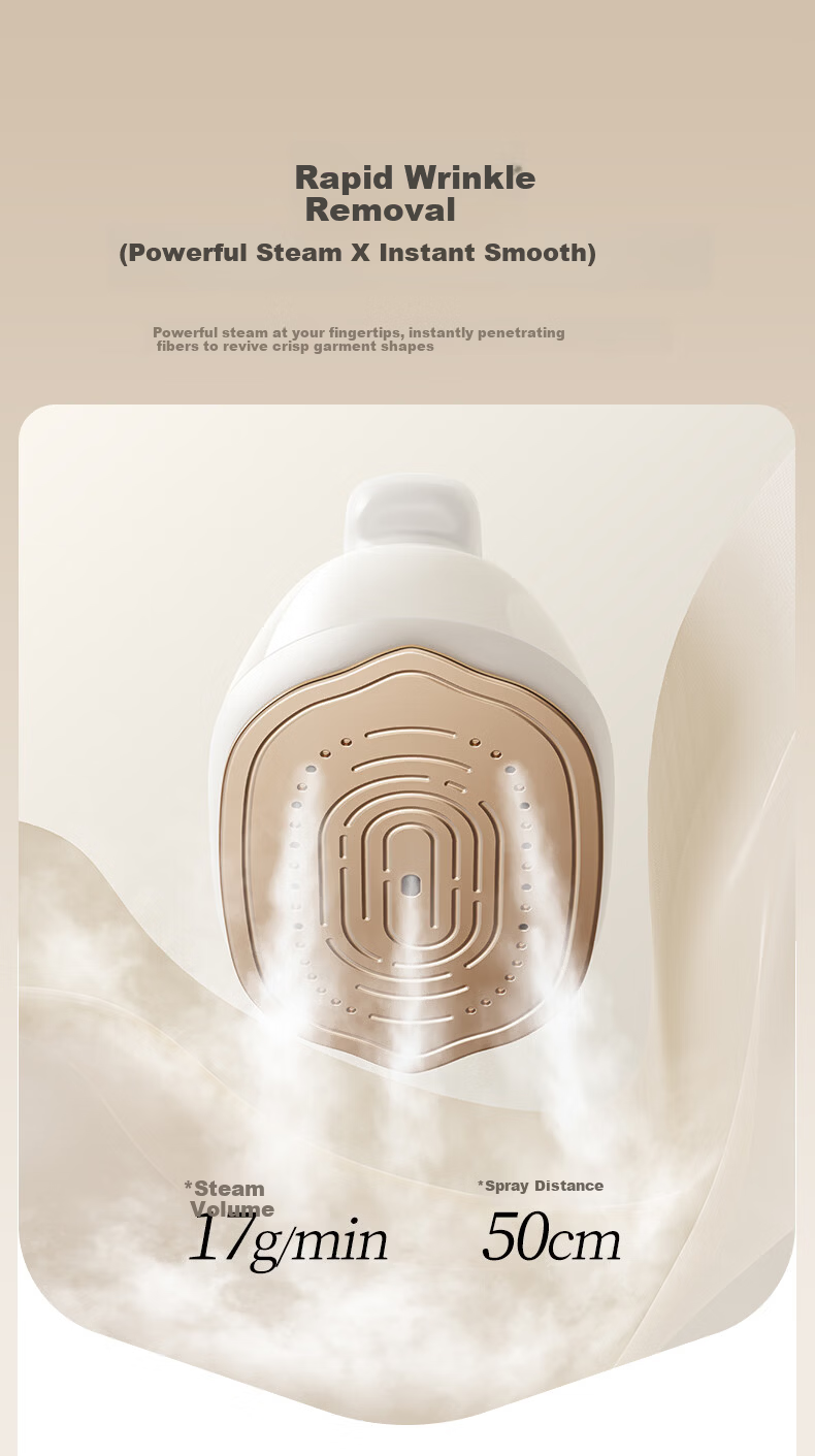 Bear Handheld Garment Steamer 17g/min High Steam 110mL Water Tank Home Mini Iron DYD-E11R3 6