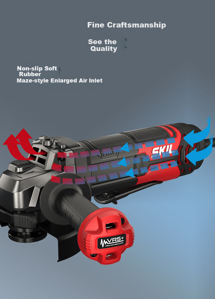 SKIL 100mm Angle Grinder 9132 Cutting Machine 850W Multifunctional Electric Cutter Grinder Polisher 7
