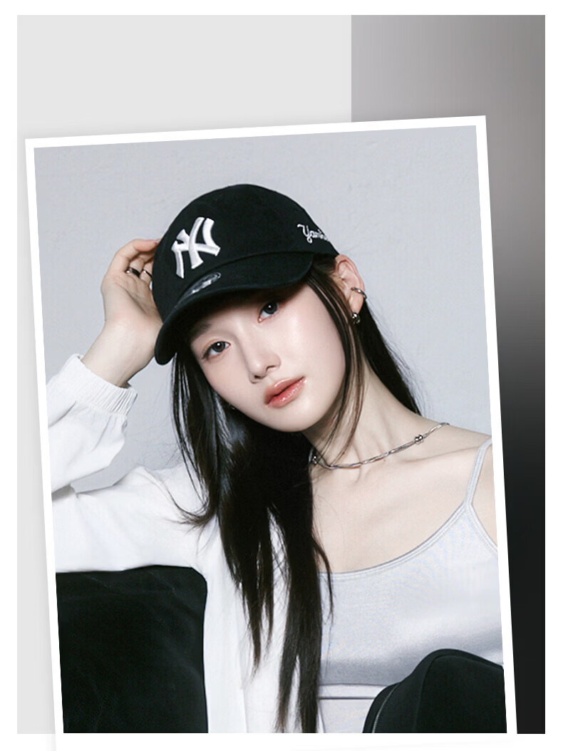 MLB Unisex Baseball Cap Soft Top Sports Duckbill Hat KARINA Celebrity Style 3ACPB245N-50BKS-F 11