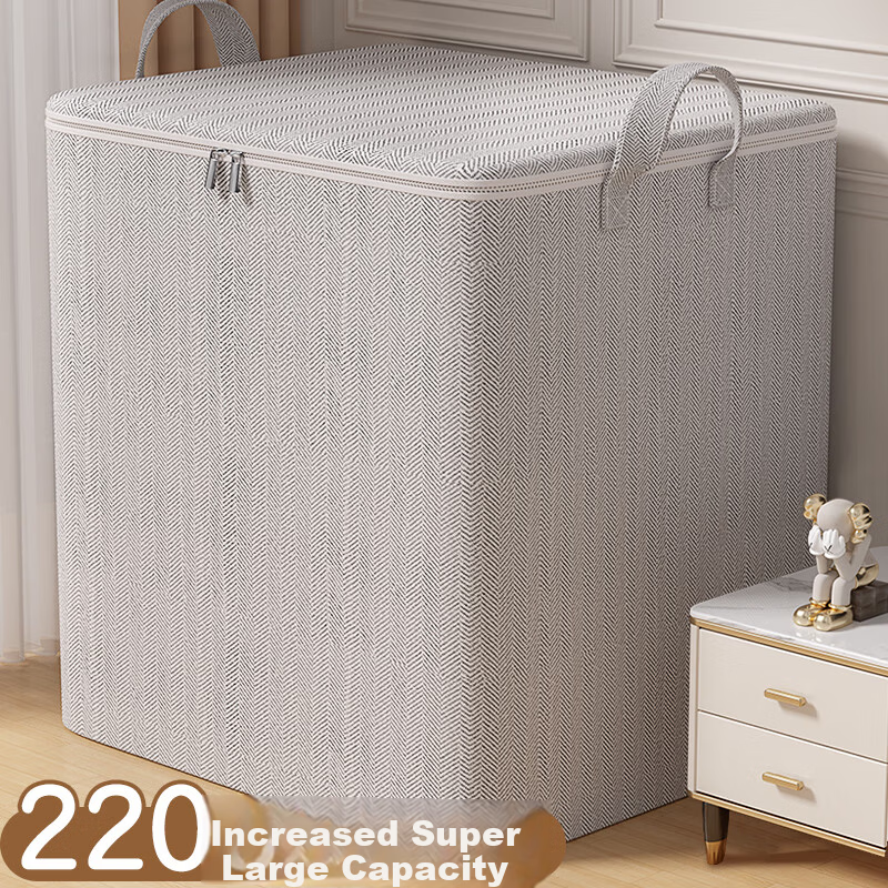 Bingyou Large Capacity Clothes Storage Bag Quilt Storage Box Organizer Moving Packing Storage Basket Box Tool
