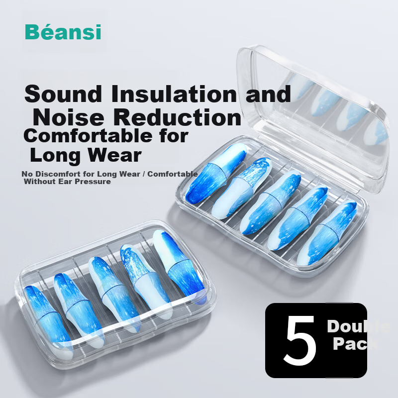 Briars Earplugs Sleep Noise Isolation Anti-Noise Noise Reduction Work Study 5 Pairs Pack