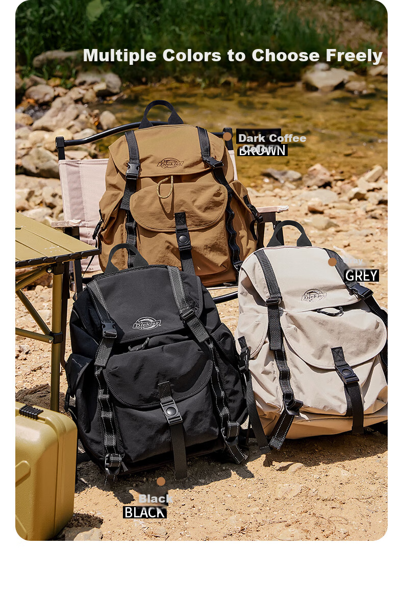 Dickies Large Capacity Waterproof Lightweight Outdoor Camping Hiking Travel Commuter Laptop Backpack 10