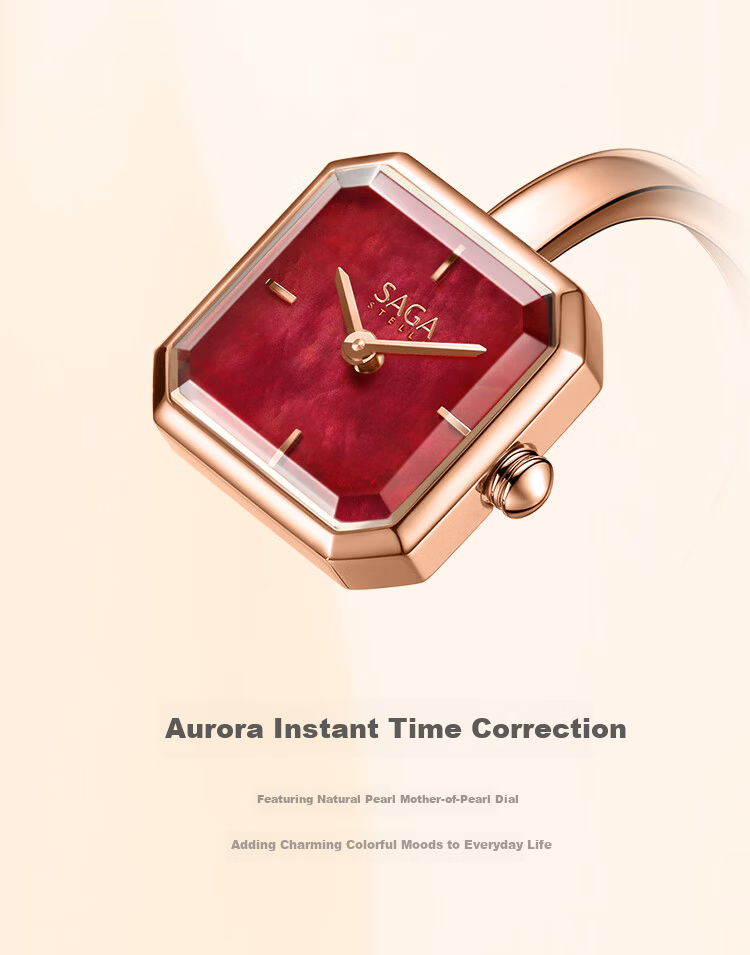 SAGA Light of Vendome Bracelet Watch for Women Luxury Fashion Gift Matisse Red Large Size 3