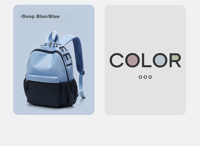 Qingqizhe School Backpack for Girls Grades 3-6 Children's Outdoor Large Capacity Casual Boys Shoulder Bag Model 4351 Blue 7