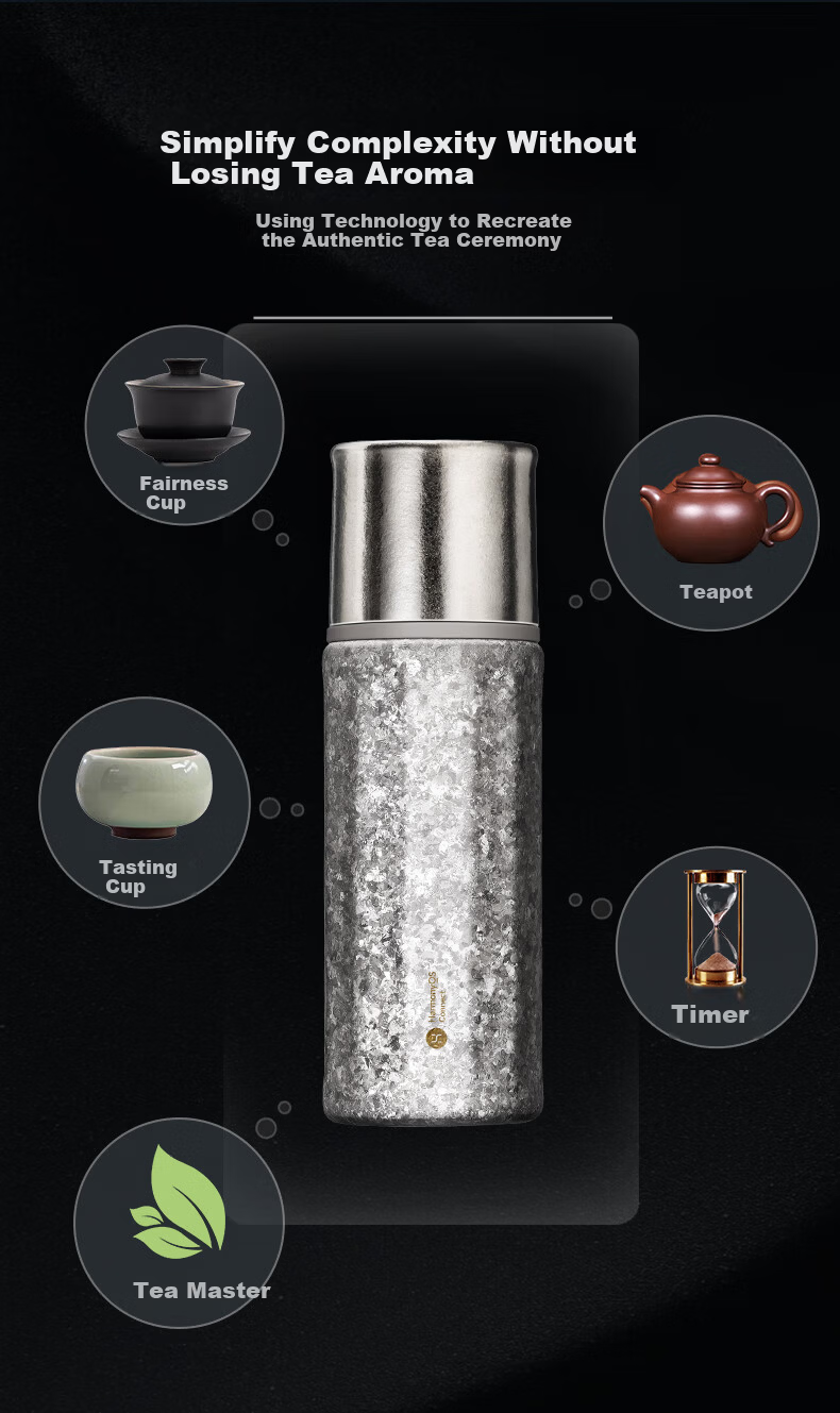 Hongmeng Smart Choice Haers Intelligent Pure Titanium Tea Brewing Insulated Water Bottle for Men and Women with Tea Separation Business Gift 10