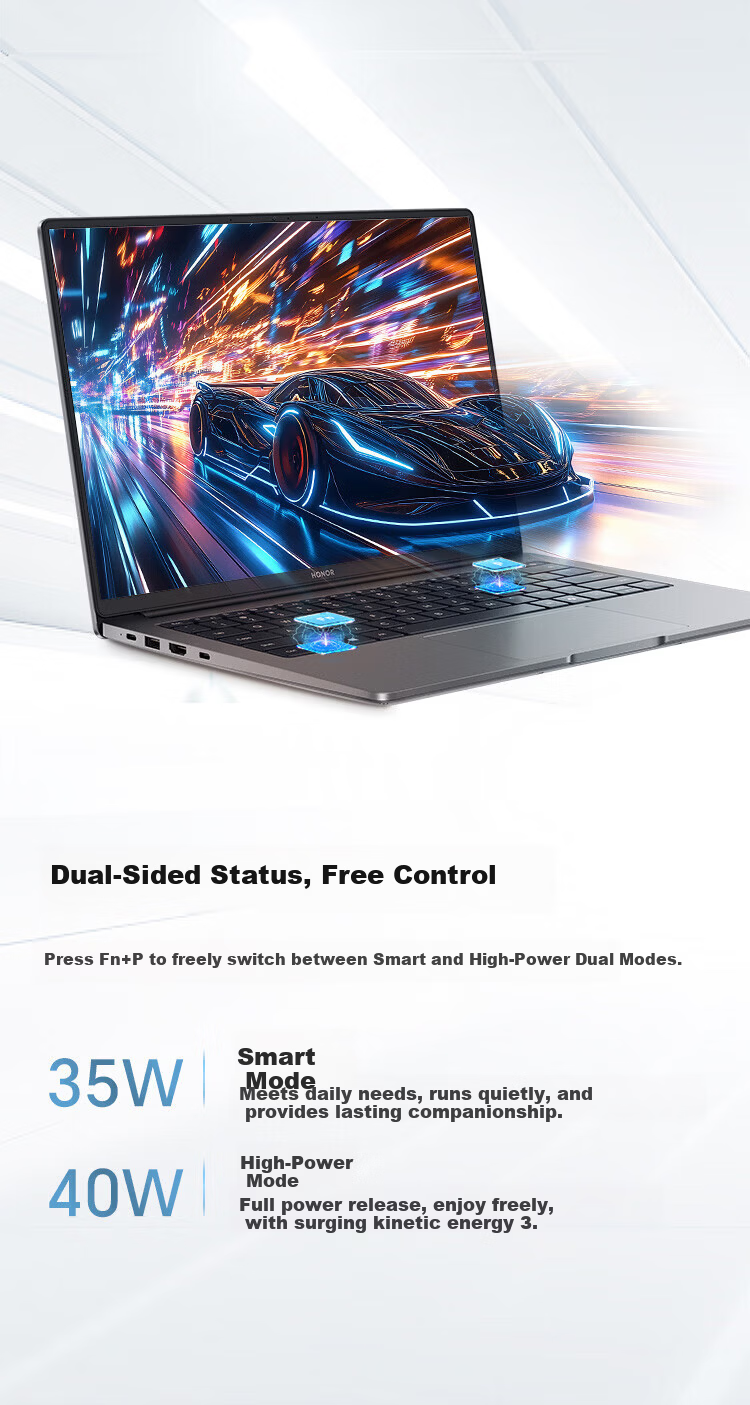 HONOR MagicBook Pro16 2025 AI Lightweight High-Performance Business Laptop U5-225H 32GB 1TB 3K Display Gray with Yihaodian Mouse Pad Set 7