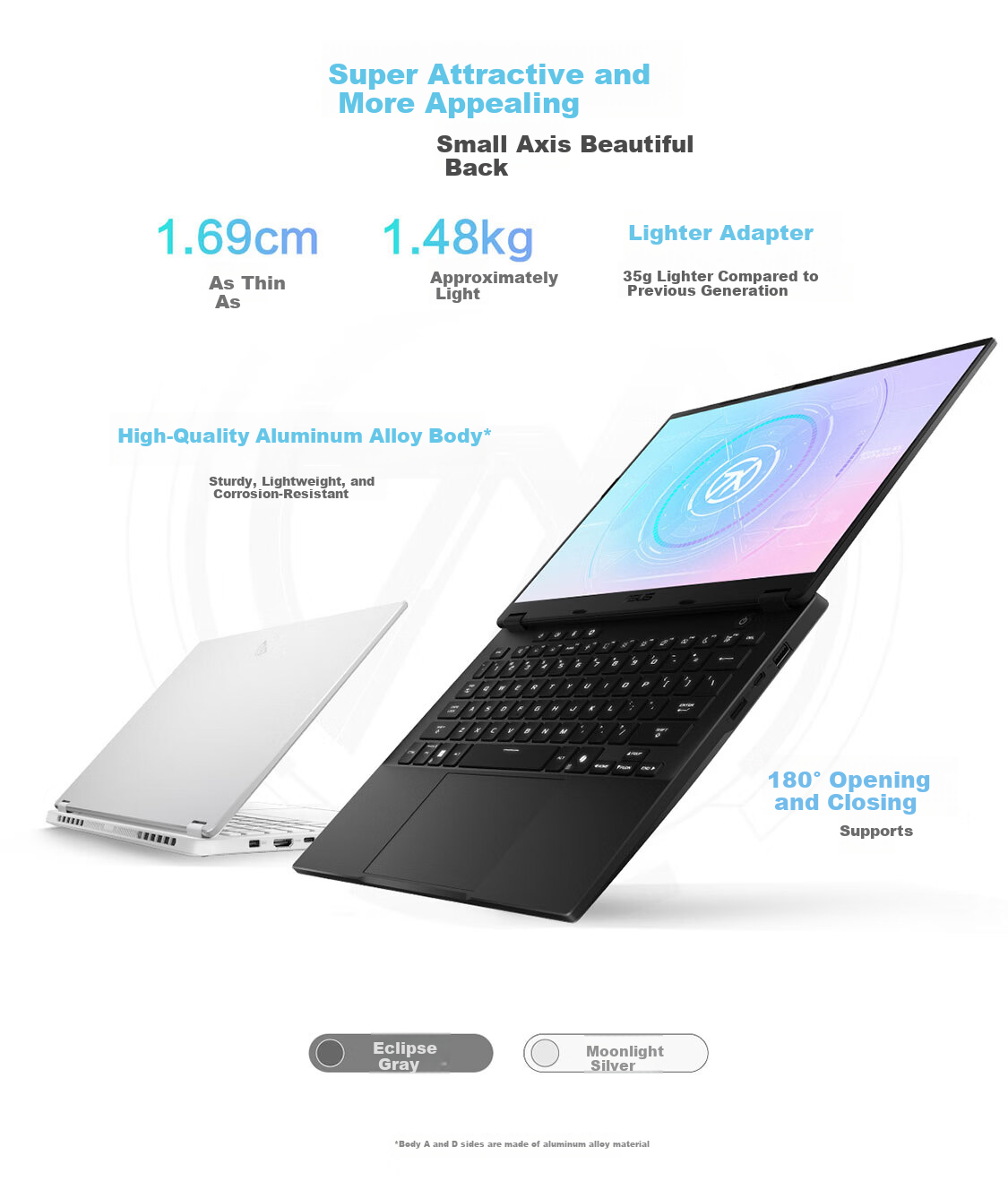 ASUS TUF Gaming Air 2026 Ryzen AI Max Edition 14-inch AI Gaming Laptop (Ryzen AI Max+ 392, 64GB RAM, 1TB SSD, 8060S Integrated Graphics, 2.5K) Silver 2