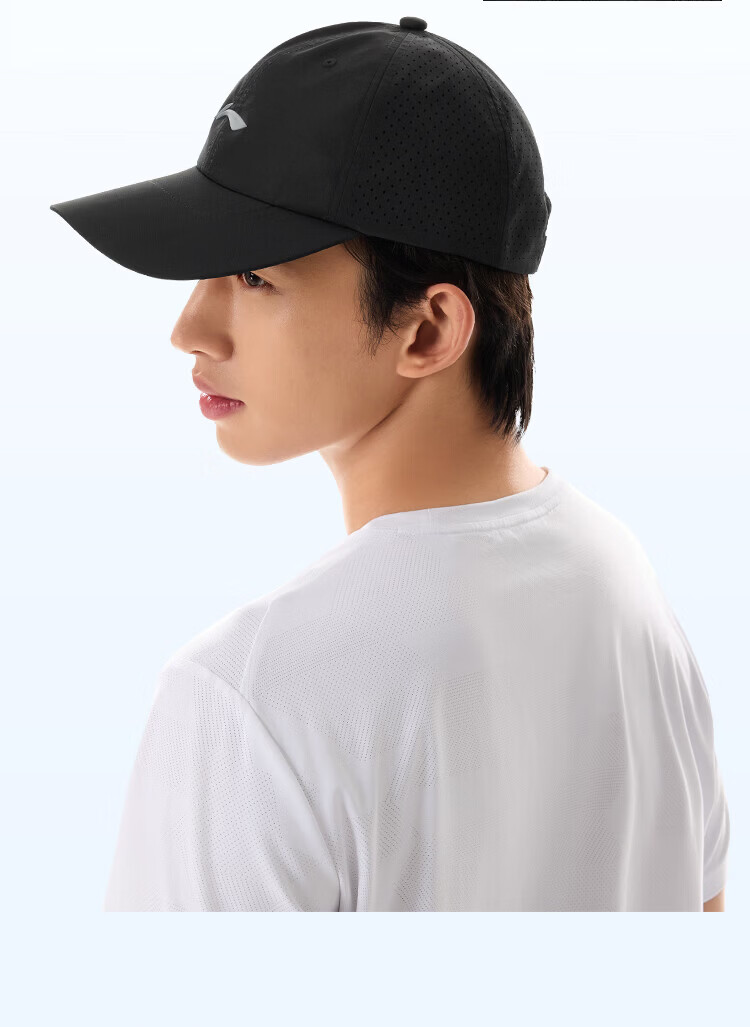 Li-Ning Unisex Sports Cap 2026 Summer Breathable Sunshade Trendy Baseball Hat Crystal Gray 5
