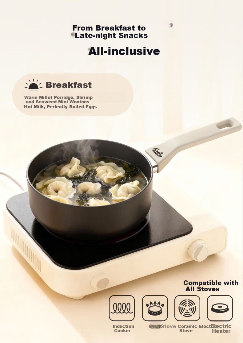 Fissler Easy Kitchen 18cm Non-Stick Milk Pot with Strainer Household Baby Food and Instant Noodle Pot 5