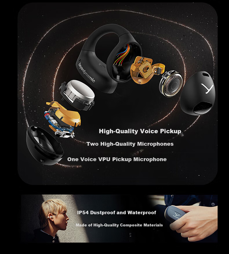 Beyerdynamic AMIRON ZERO Clip-On True Wireless Bluetooth Earphones Non-In-Ear Clip-On Sports Running Zero-Feel Cream White [Gift Recommendation] 2