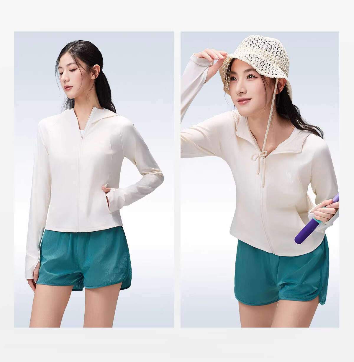 CAMEL Outdoor Cold White Original Yarn Sunscreen Jacket for Women 26 Spring Summer New Slim Breathable Cooling Coat 1157A 22