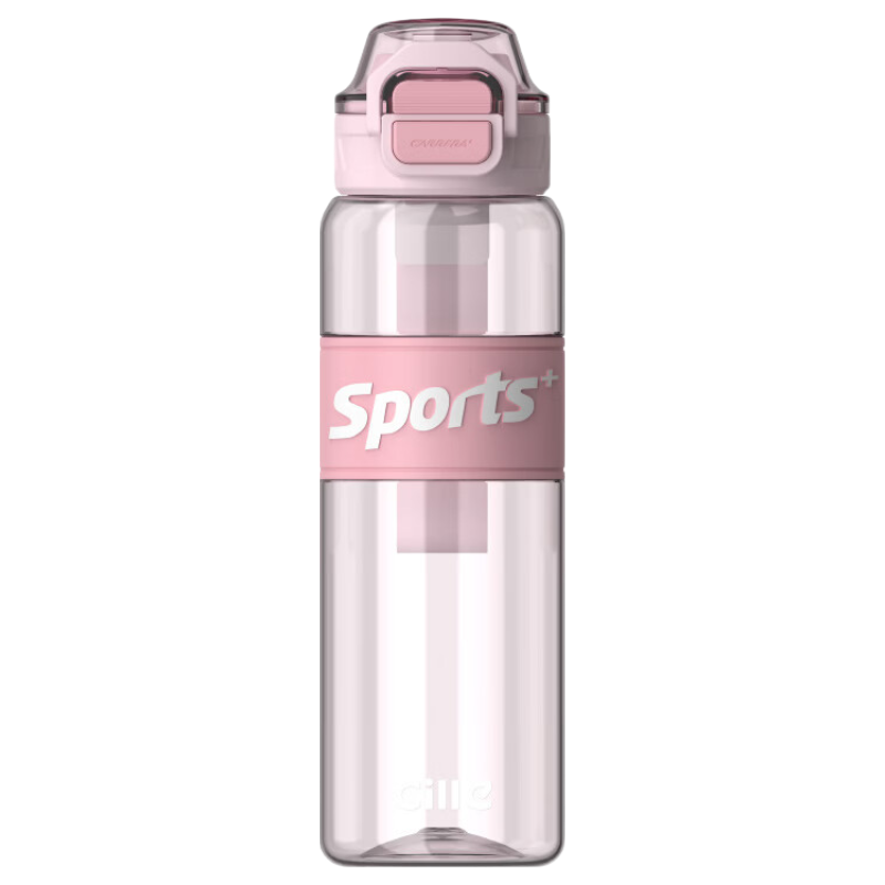 Cille Sports Water Bottle Unisex Outdoor Fitness Large Capacity Tritan High Temperature Resistant Thickened Dual-Drink Portable Cup