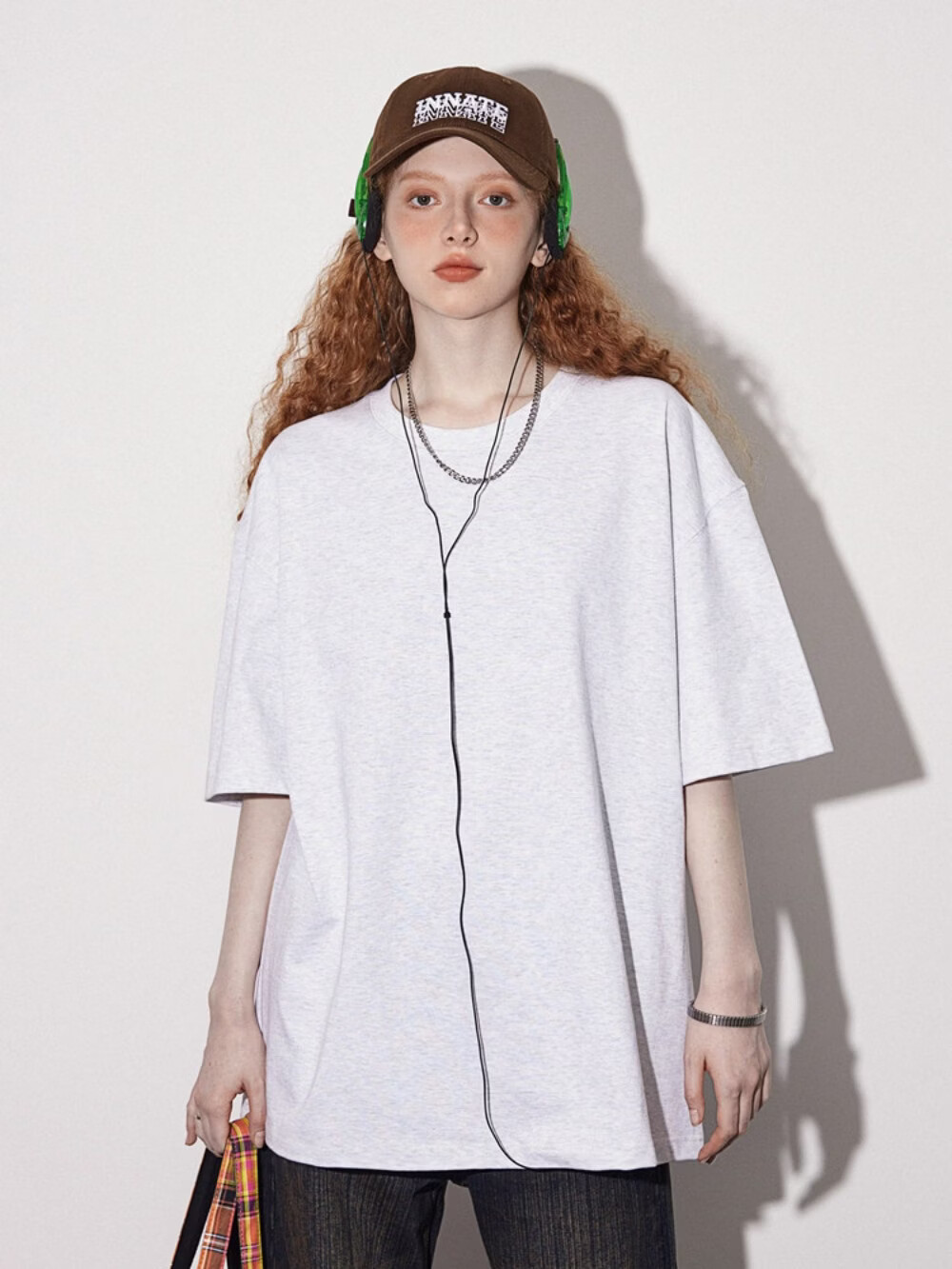 ICH MODE 300G Heavyweight American Style Casual Short Sleeve T-Shirt Women Pure Cotton White Summer Crew Neck Half Sleeve Top White XL 10