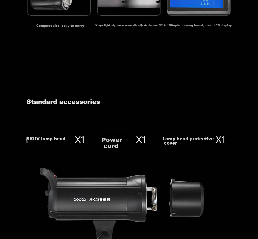 Godox SK400 Studio Light Standard Reflector with Bowens Mount 7