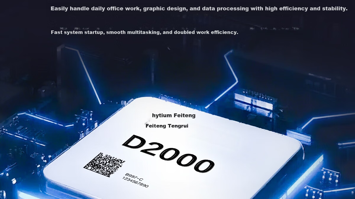 Lenovo Changfeng Domestic Xinchuang All-in-One PC Kaitian A740J Feiteng D2000/8GB/512GB/X100 2GB/Optical Drive/Kirin Defense Edition Trial/3 Years No HDD 4