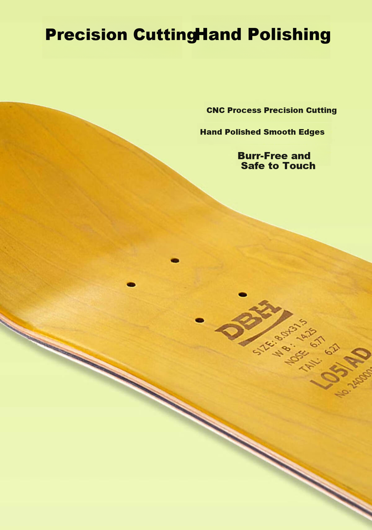 DBH Kids Skateboard Professional Board 6-12 Years Old Beginners Unisex Double Kick Four Wheels 7.5 All-Purpose Wheel Set Apple Meow 10