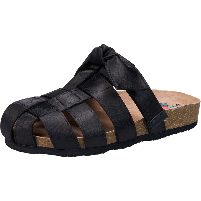 J&M Bogen Women's Outdoor Roman Sandals, Hole Shoes, Closed-Toe Slippers, Beach Slippers, Women's Black, Size 37