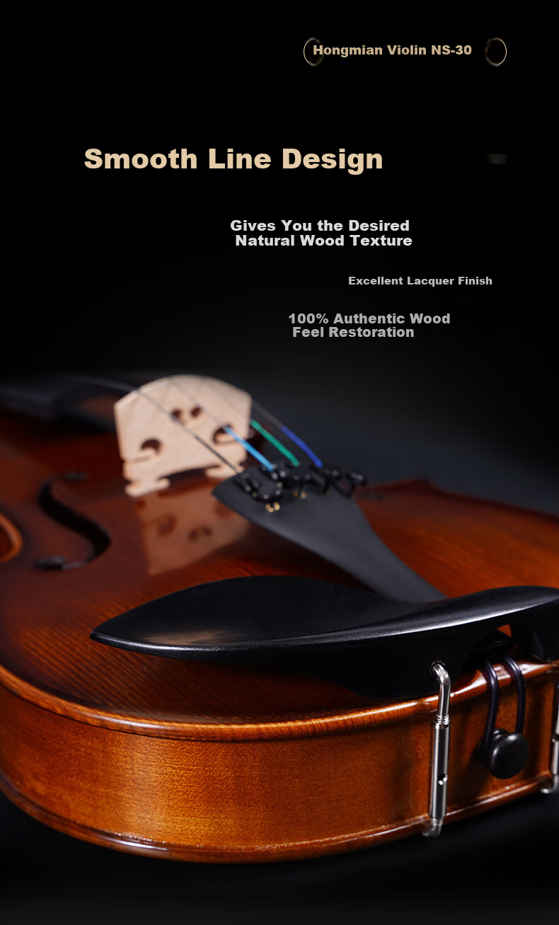Kapok Handmade Solid Wood Violin Student Children's Beginner Practice Violin Adult Starter NS-30 4/4 7