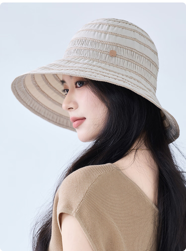 JIUMU Women's Sun Protection Hat UV Protection Outdoor Summer Bucket Hat Face Covering 14