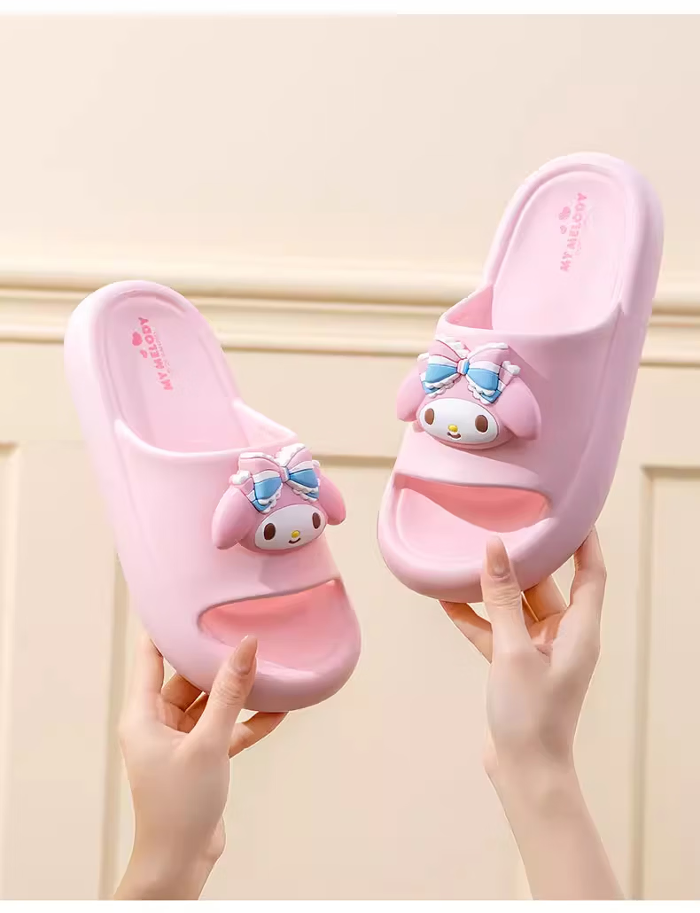 Hello Kitty Children's Summer Indoor Non-Slip Girls' Slippers Parent-Child Style ST2615 White Size 39/40 8