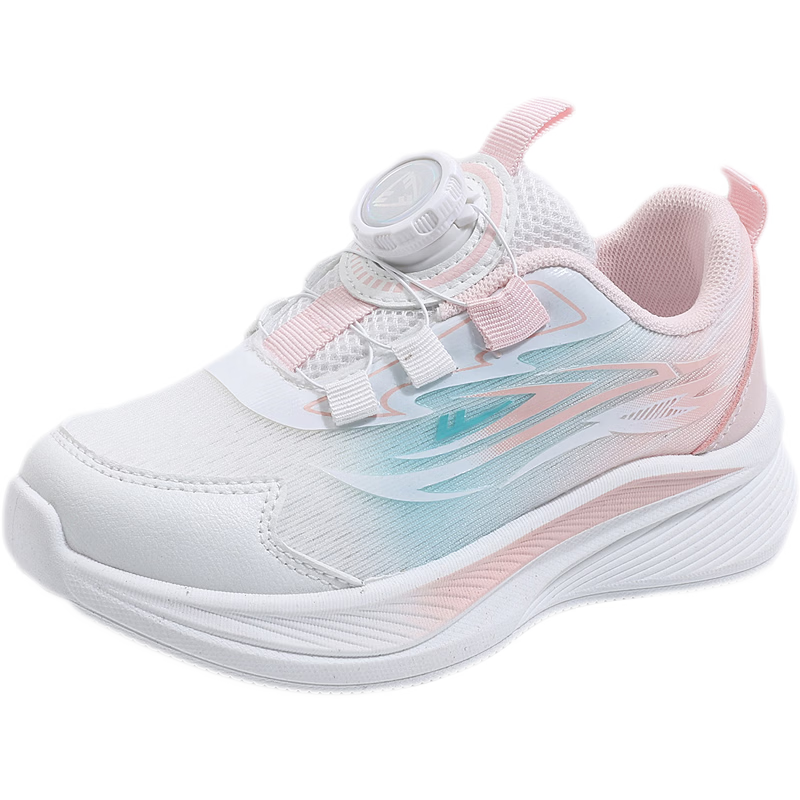 Warrior Kids Boys Running Shoes Children's Sports Shoes Casual Sneakers WZ(CL)-2215 Pink Green White Size 36