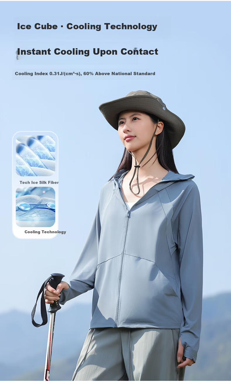 Combo Summer New Self-Operated Women's Sun Protection Jacket UV Protection Outdoor Breathable Thin Ice Silk Cycling Coat Sunproof Clothing 14