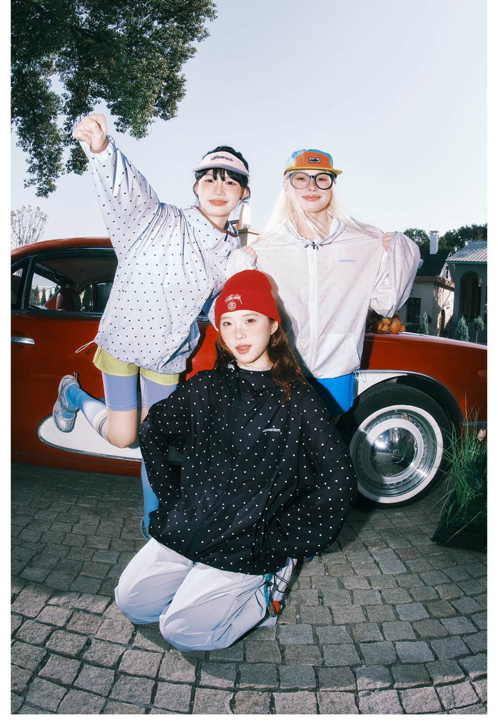 LEMANISM Trendy Polka Dot Printed Physical Sunscreen Jacket Men 2026 Spring Summer New Couple Loose Jacket Blue XL 12