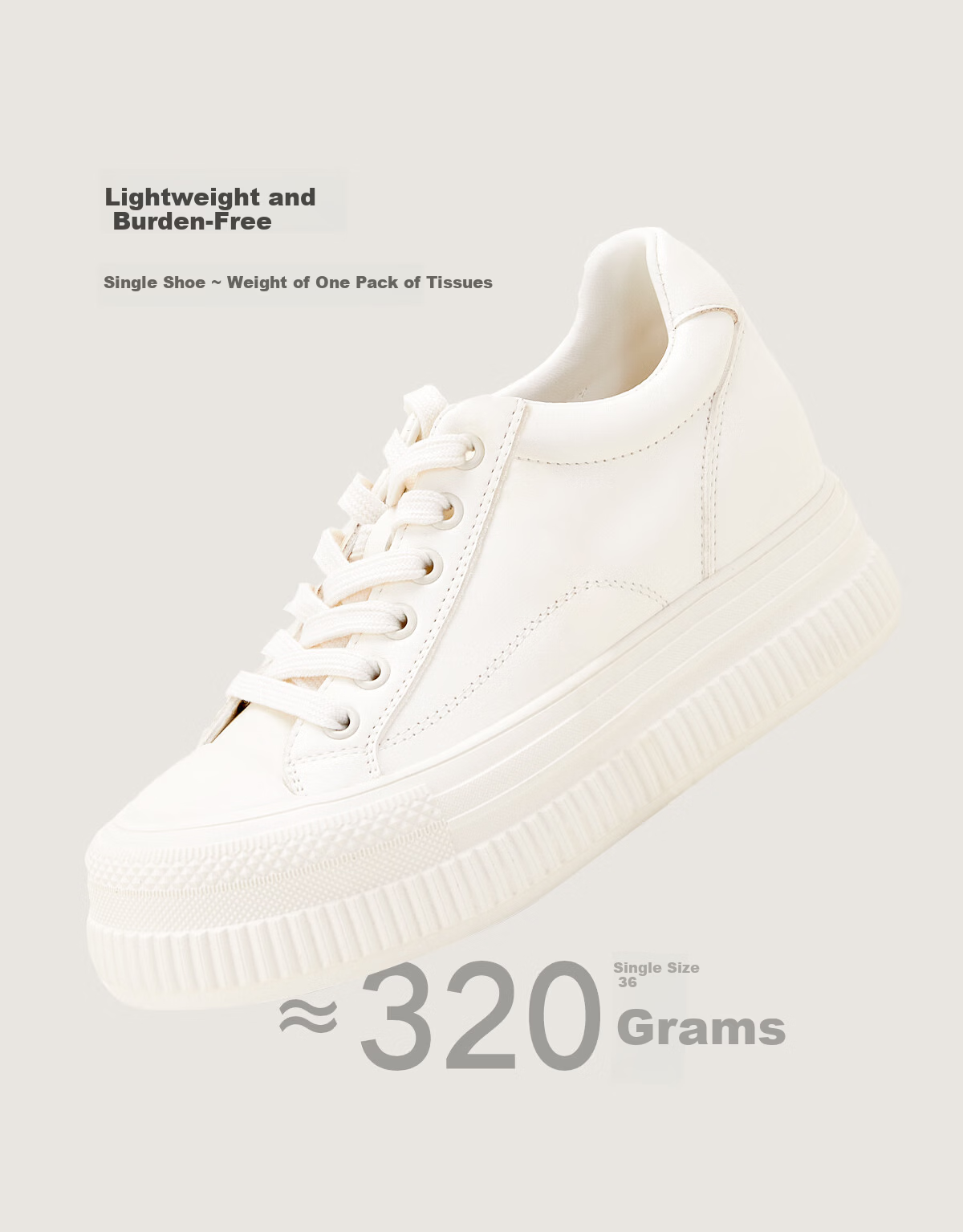 Sasa Su [Cloud Feel White Sneakers] Spring Summer Thick Sole Height Increasing Versatile White Sneakers Sports Casual Shoes Women ZA65184-30 7