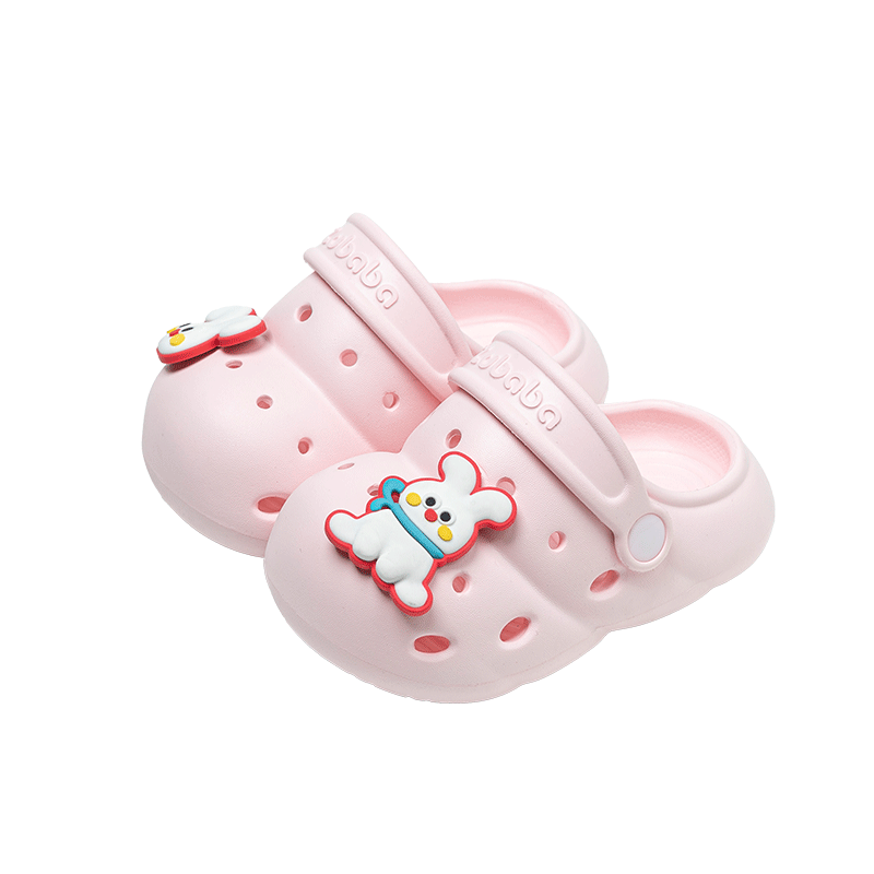 Pig Daddy Children's Slippers for 1-3 Year Old Boys Summer Indoor Non-Slip Baby Girls Infant Clog Shoes White Size 16