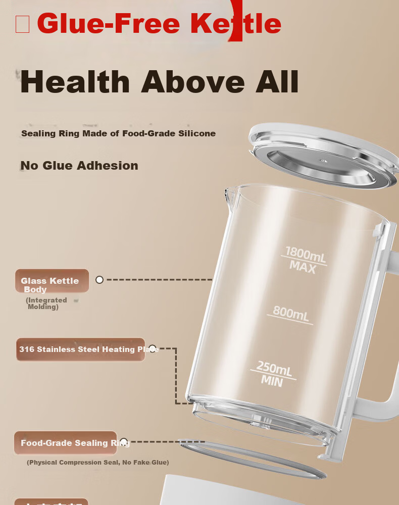 ROYALTY LINE Smart Temperature Control Electric Kettle Split-Type Water Boiler Household Water Dispenser Baby Milk Preparation Fully Automatic Quantitative Water Output 1.8L Standard Model 11