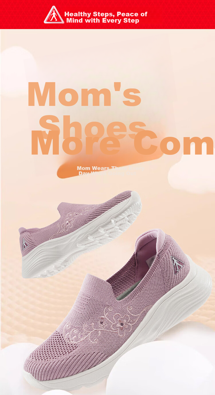 Zulijian Elderly Shoes [Mother's Day Gift] Summer Women's Breathable Casual Shoes Mom Shoes 6028K Gravel Color Size 35 1