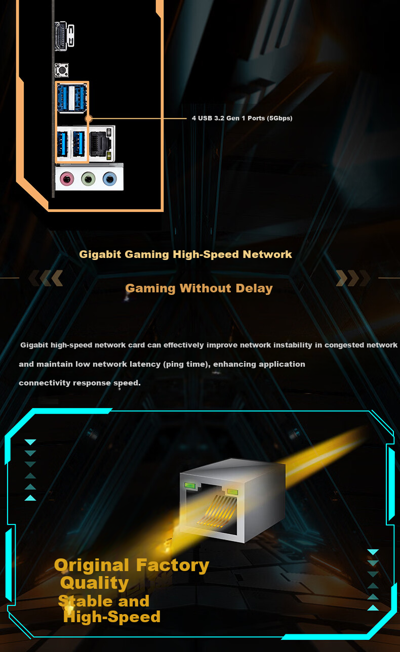 GIGABYTE A520M H ARGB Motherboard for AMD A520 Socket AM4 CPUs 5600G 5700 5800 3600 3