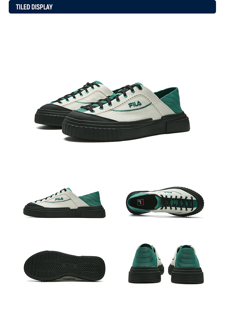 FILA Official LOOP 1S Men's Terraced Canvas Mesh Colorful Casual Sports Breathable Lightweight Shoes 42