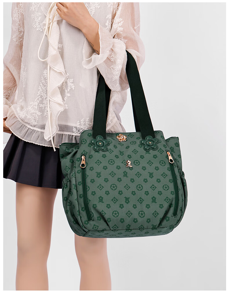 MONTAGUT Women's Large Capacity Tote Bag Luxury Crossbody Shoulder Bag Holiday Gift Khaki 20