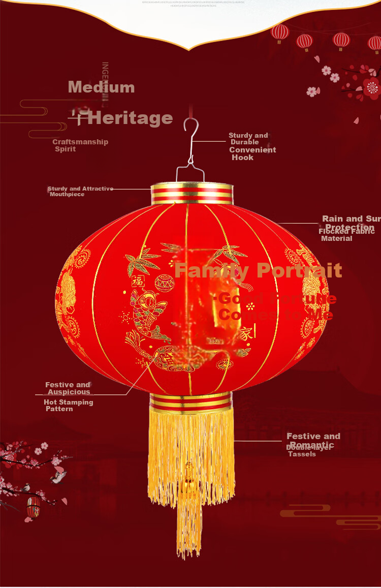Abaoli Decoration Housewarming Ceremony Supplies Complete Set Red Lantern Hanging Ornaments New Home Living Room Hotel Balcony Fu Character Decoration 2