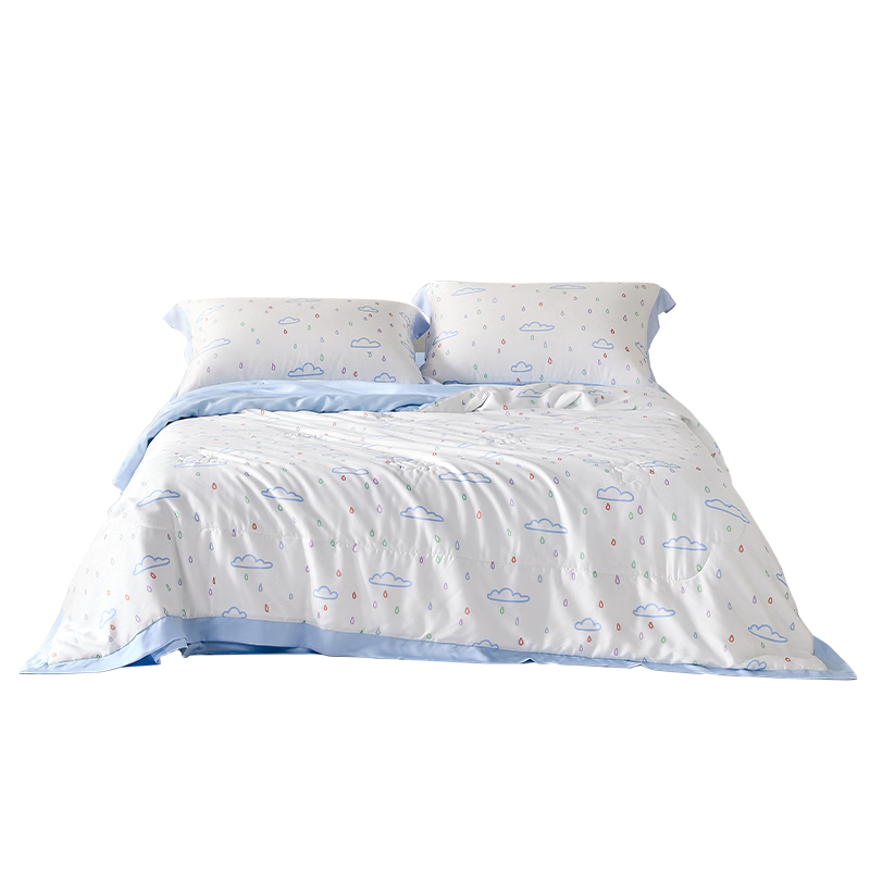 Luolai Children's Silk Quilt 100% Mulberry Silk Core Baby Grade A Washable 60s Lyocell Tencel Summer Quilt
