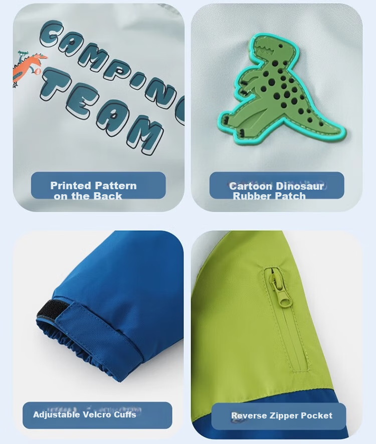 Qiqi Bear Boys' Windbreaker Outdoor Jacket Children's Autumn 3-in-1 Thickened Baby Three-Proof Winter Coat 33