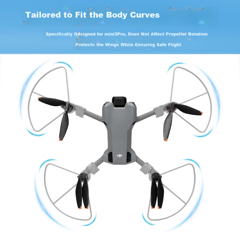 Qiye Crash Protection Ring Guard Compatible with DJI Mini 5 Pro Drone Propeller Protector Wing Guard Mini 5 Accessories Gray 3