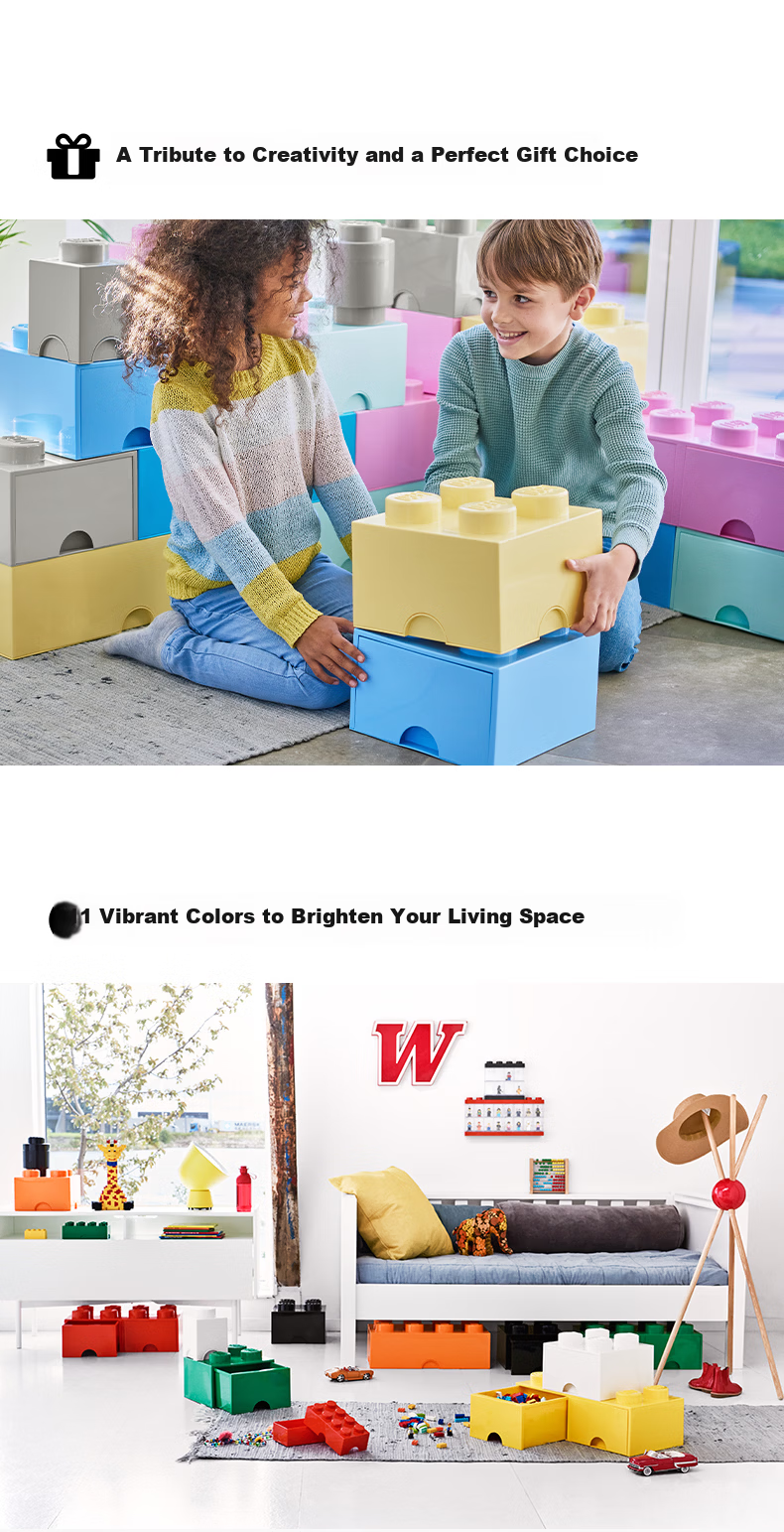 LEGO® Classic Drawer Storage Box Toy Building Block Organizer 2x2 Red Birthday Holiday Gift 5