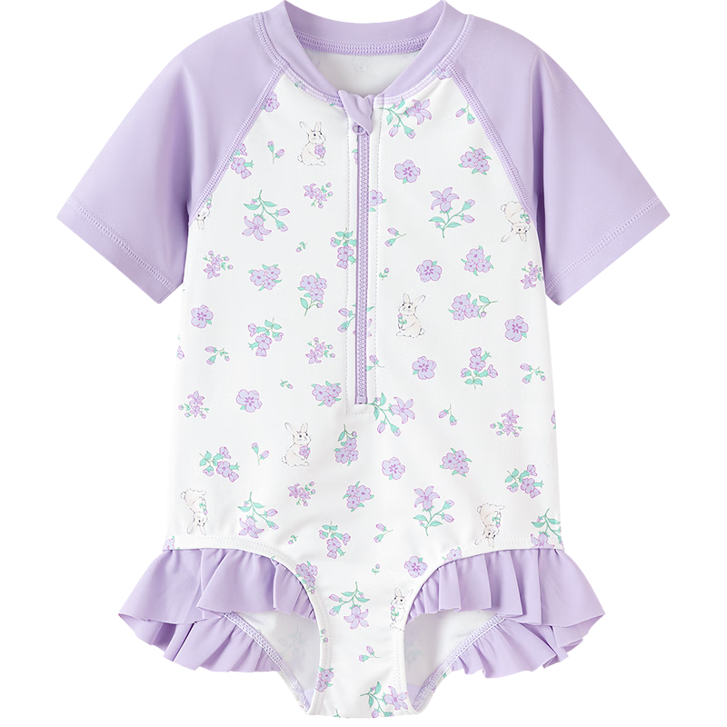 Balabala Kids Swimwear Boys Girls Baby 2026 Summer New Two-Piece Sunscreen Chlorine-Resistant Cartoon One-Piece Swimsuit Pants