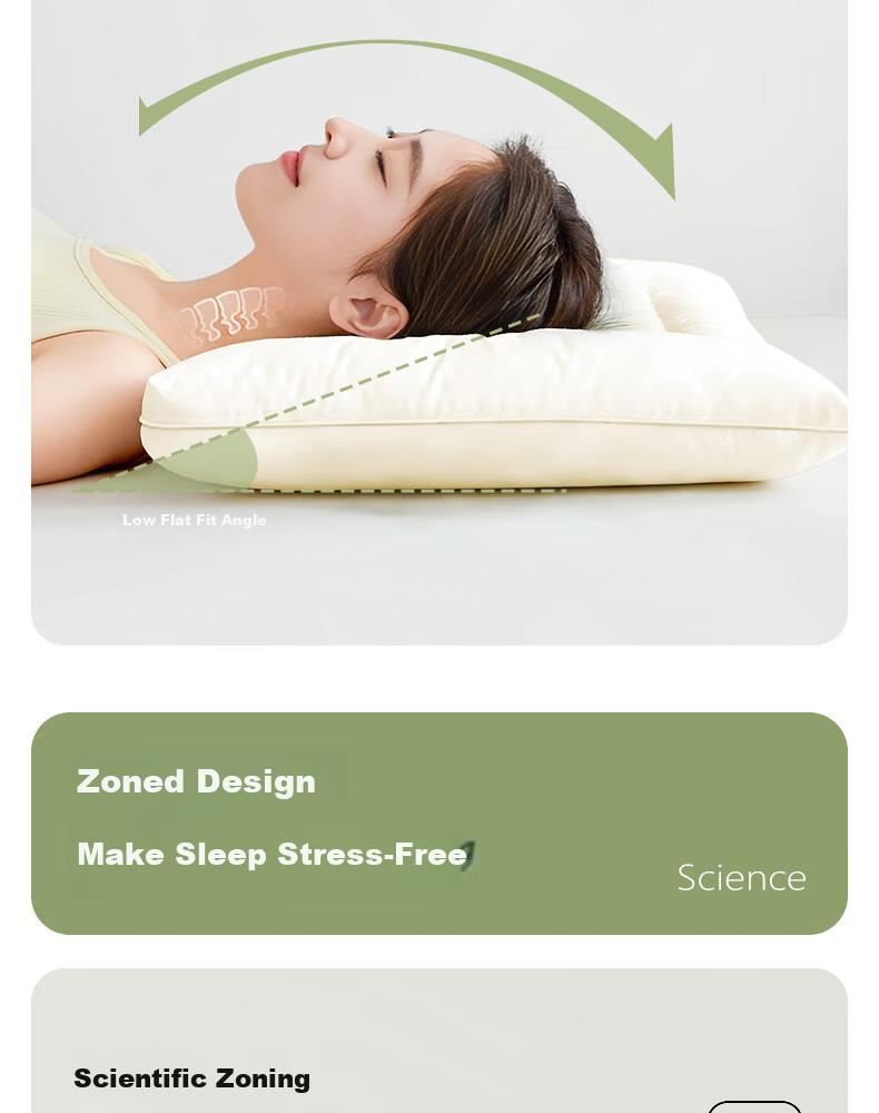 Ranpai Ultra-Low Pillow Core Ultra-Thin Pillow for Low Pillow Users Home Use Single Pack 48x74cm 5