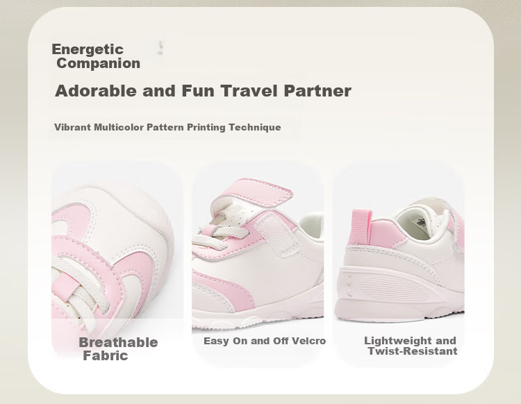 Balabala Baby Toddler Walking Shoes Kids Boys Girls Spring Autumn Non-slip Colorblock Shoes 3