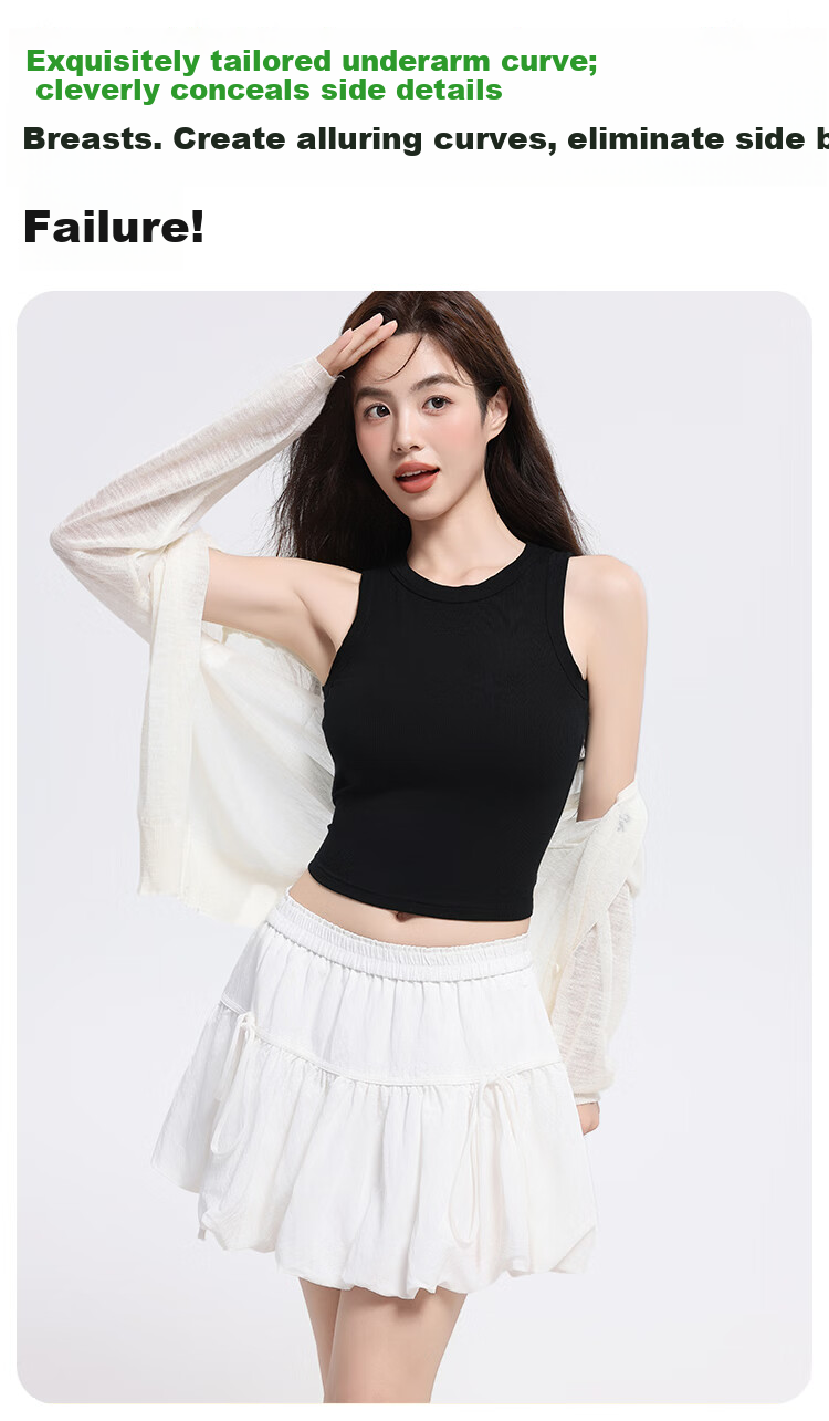 MiiOW Tencel Lyocell Women's Camisole Tank Top Summer Cooling Ice Silk Slim Fit Outerwear Base Layer Khaki XL 15