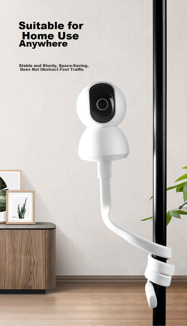 LinkStone Xiaomi Camera Mount Bracket No-Drill Wrap-Around Stand for C700/C300/1080p/2/3 PTZ Version/2K Pro Version Compatible with Xiaobai, Ezviz, Huawei, and Haique Cameras 3
