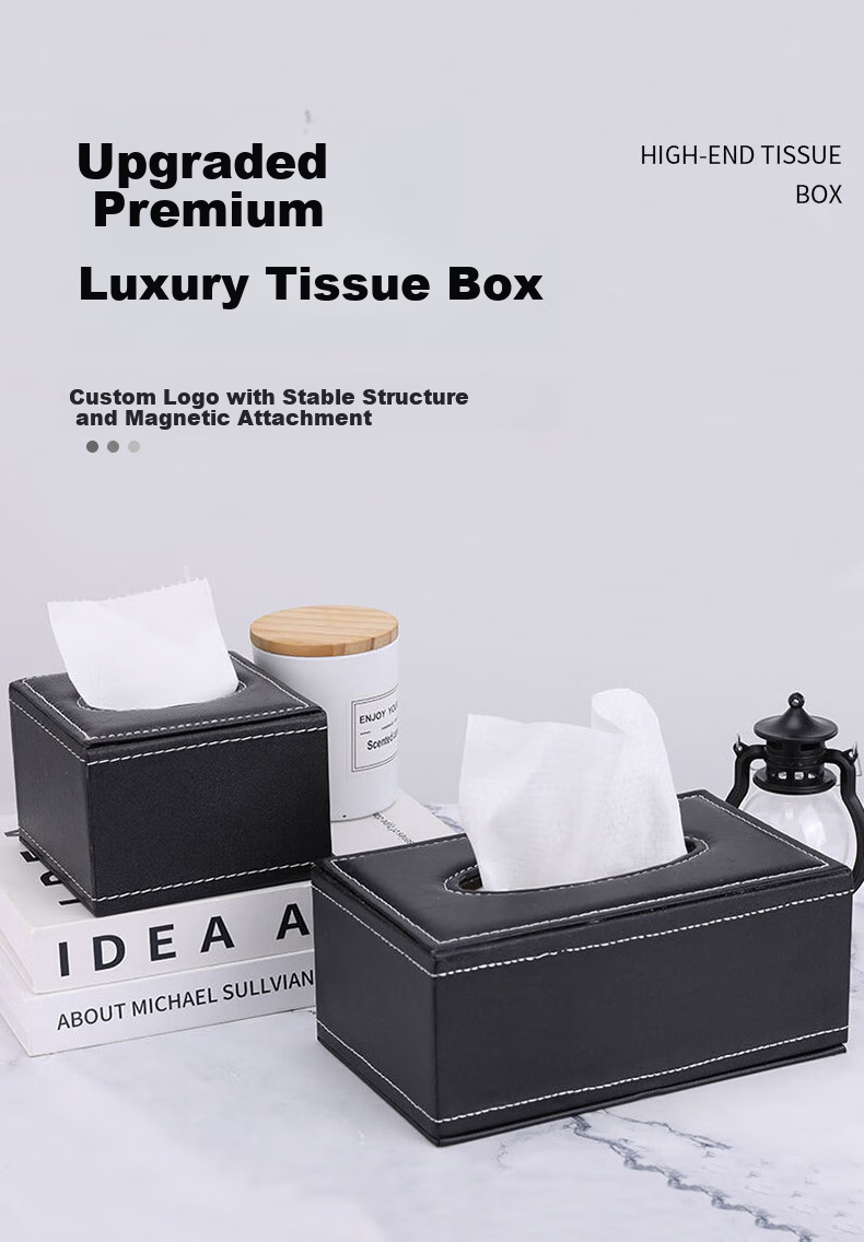 Shangkeyi Tissue Box Storage Container for Living Room, Office, Restaurant, Suitable for Dining Table Napkins, Customizable Logo Available 2