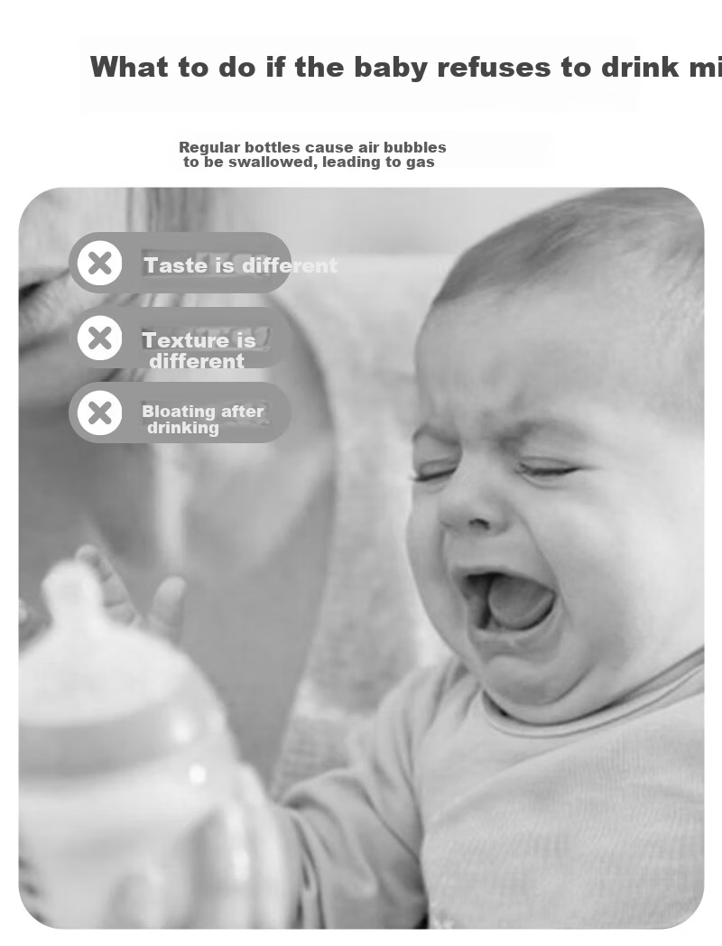 Cofene Baby Flip-top Anti-Colic Bottle 0-3 Months Newborn PPSU Wide Neck Breast-like Nipple 240ml 6