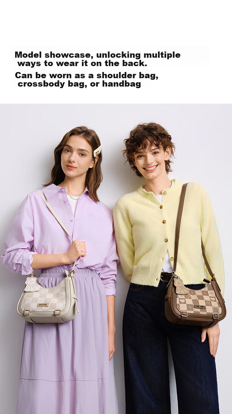 Semir Women's Plaid Retro Handbag 2025 New Shoulder Crossbody Bag 105825153007 9