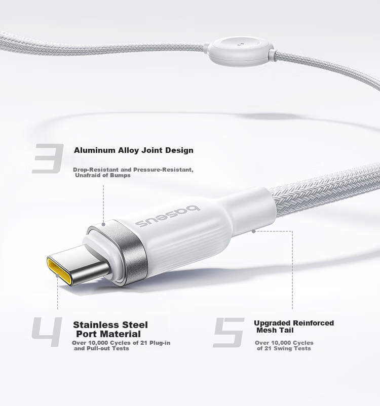 Baseus Apple Watch Charger PD 60W 2-in-1 Data Cable Watch Charging Cable Compatible with iPhone 17/16/15 and Watch S11/10/9/8/SE/Ultra 3 8