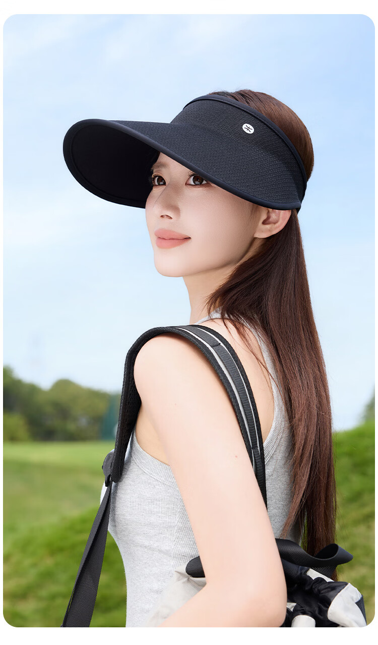 Zhenxiang Women's Spring Summer Colorblock Breathable Sunshade Open-Top Hat UV Protection Sports Cap Gift K805 6