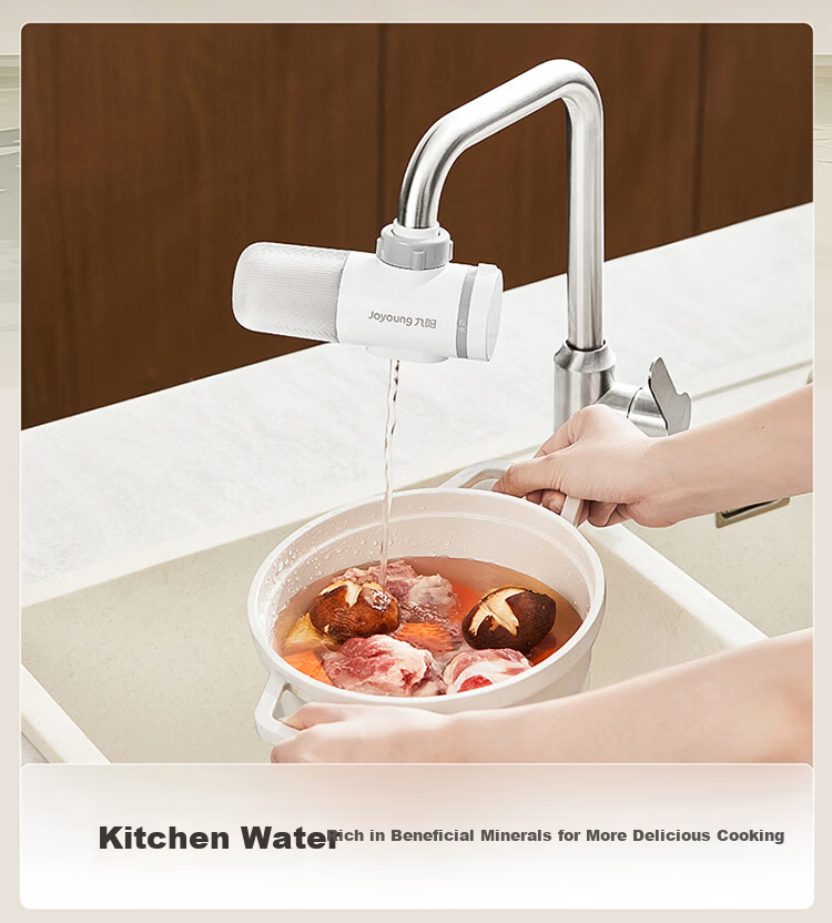 Joyoung Kitchen Faucet Water Purifier Pre-Filter Dual Outlet Washable Visible Filter Core JYW-RT1815 Single Core Pack 19